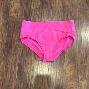 Vibrant Pink High-Waisted Bikini Bottoms